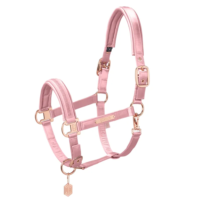 Eskadron Satin Jewel Double Pin Headcollar Heritage AW23 - Pearl Rose